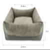 CAZO Harmony Dog or Cat Bed, 120 x 95 x 26 cm, Interior 80 x 60 cm, Size XL, Gray, L6910/D view 2