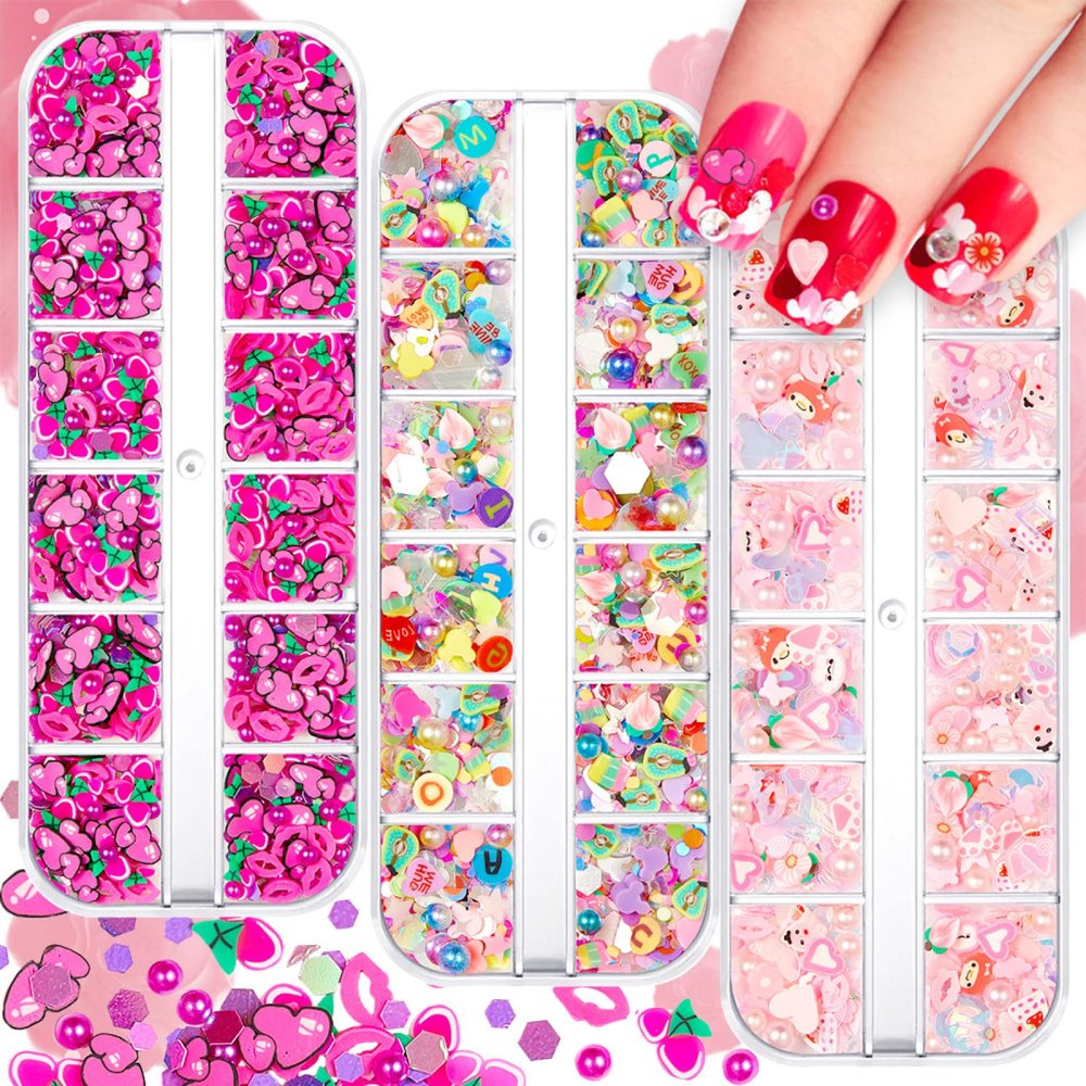 ONEMTB Nail Art Accessories, Valentine's Day Set A