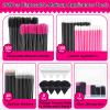 Disposable Makeup Applicator Set with Puffs, Mascara Wands, Lip Applicators and Liner Brushes view 3