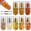 ONEMTB Nail Art Glitter Sequins, 8-Color Pink Gradient view 3