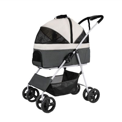 ACiyD Pet Dog Stroller for Medium Dogs and Cats - Pink