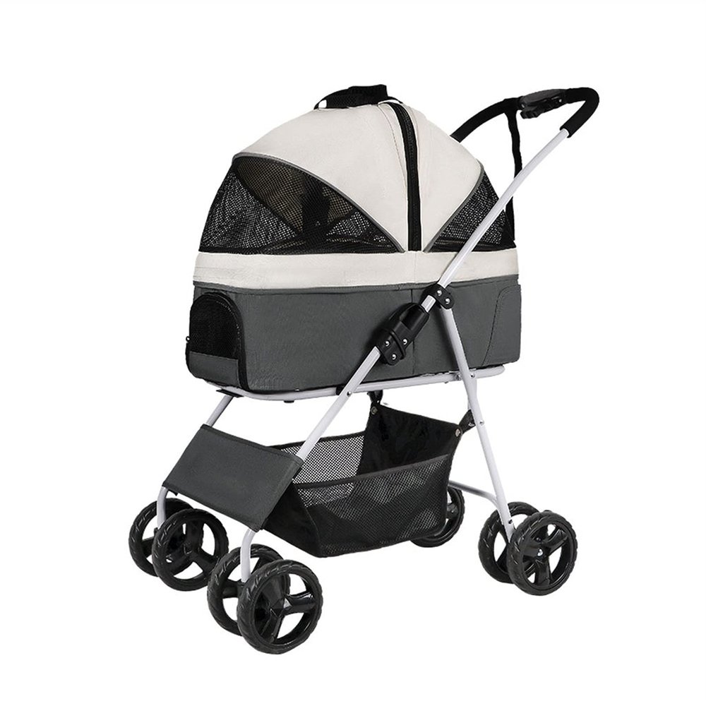 ACiyD Pet Dog Stroller for Medium Dogs and Cats - Pink