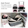 ACiyD Pet Dog Stroller for Medium Dogs and Cats - Pink view 2