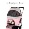 ACiyD Pet Dog Stroller for Medium Dogs and Cats - Pink view 3