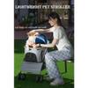 2-in-1 Lightweight Pet Stroller and Carrier Backpack, Blue view 2