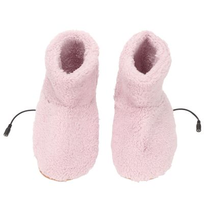 Fockety Heated Foot Warmer Slippers, Warm Breathable Non-Slip Flannel USB-Powered Shoes