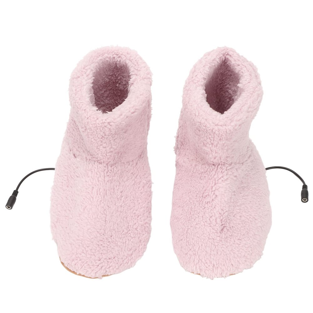 Fockety Heated Foot Warmer Slippers, Warm Breathable Non-Slip Flannel USB-Powered Shoes