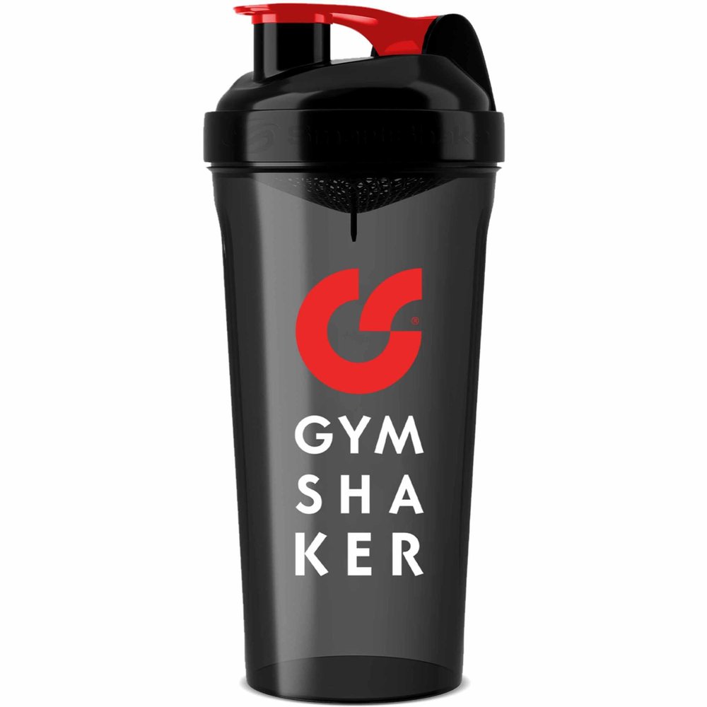 GYMSHAKER Protein Shaker 800 ml – BPA-Free Fitness Shaker, Black/Red