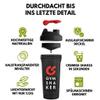 GYMSHAKER Protein Shaker 800 ml – BPA-Free Fitness Shaker, Black/Red view 2