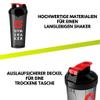 GYMSHAKER Protein Shaker 800 ml – BPA-Free Fitness Shaker, Black/Red view 4