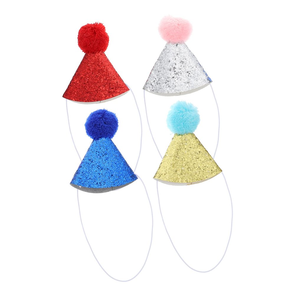 POPETPOP 4-Piece Birthday Hat Set for Dogs and Cats