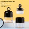 Mini Portable Empty Loose Powder Container with Flocked Puff view 3