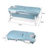 NAIZY Foldable Bathtub 128 x 62 x 52 cm, PP + TPE Portable Folding Tub with Handles for Adults and Babies view 2