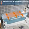 NAIZY Foldable Bathtub 128 x 62 x 52 cm, PP + TPE Portable Folding Tub with Handles for Adults and Babies view 3