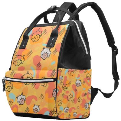 Large-Capacity Diaper Backpack, Multifunctional, Waterproof, for Moms and Dads, Jellyfish, Multicolor 8, One Size