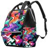 Large-Capacity Multifunctional Waterproof Diaper Backpack for Moms and Dads, Plaid, Multicolor 7, One Size view 1