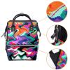 Large-Capacity Multifunctional Waterproof Diaper Backpack for Moms and Dads, Plaid, Multicolor 7, One Size view 3