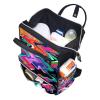 Large-Capacity Multifunctional Waterproof Diaper Backpack for Moms and Dads, Plaid, Multicolor 7, One Size view 4