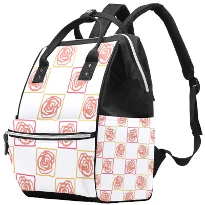 Large-Capacity Multifunctional Waterproof Diaper Backpack for Mom and Dad, Floral, Multicolor, One Size