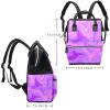 Multifunctional Waterproof Diaper Backpack, Large Capacity, Abstract Texture, Multicolor 4, One Size view 2