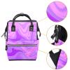 Multifunctional Waterproof Diaper Backpack, Large Capacity, Abstract Texture, Multicolor 4, One Size view 3