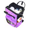 Multifunctional Waterproof Diaper Backpack, Large Capacity, Abstract Texture, Multicolor 4, One Size view 4