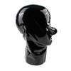 Rubberfashion Black Latex Hood Mask with Openings, 0.4 mm, XL view 3