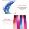 24-Inch Multicolor Braided Ponytail Hair Extension, Rainbow Synthetic Chignon, Color A33 view 3
