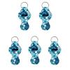 SCRAWLGOD 5-Pack Lip Balm Holder Keychains, Blue Hibiscus Flowers, One Size view 1