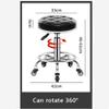 Adjustable Salon Stool with Stainless Steel Base, Color E view 2