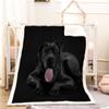 3D Black Dog Plush Blanket 150x200cm view 1