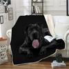 3D Black Dog Plush Blanket 150x200cm view 2