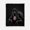 3D Black Dog Plush Blanket 150x200cm view 3