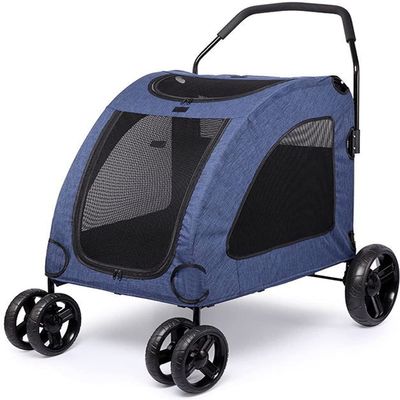 X&Z-XAOY Durable Pet Stroller for Dogs, Cats & Large Dogs, Blue