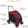 X&Z-XAOY Durable Pet Stroller for Dogs, Cats & Large Dogs, Blue view 4