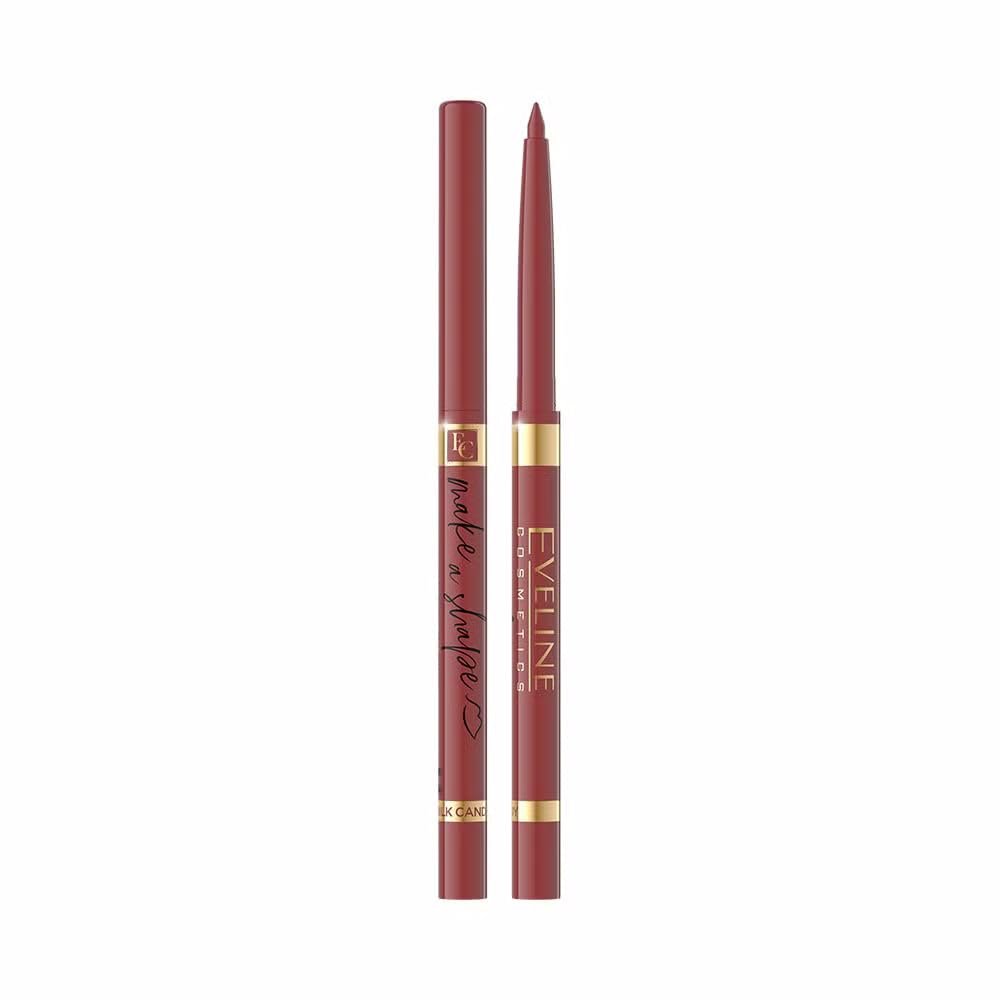 Eveline Cosmetics Make A Shape Automatic Lip Liner – Highly Pigmented, Long-Lasting, 6 Classic Shades