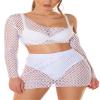 Hot Gogo Transparent Mesh 2-Piece Set, One Size view 1