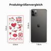 10-Sheet Valentine's Day Temporary Tattoo Set, Waterproof Heart Body Stickers view 2