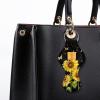 Poceacles Sunflower Butterfly Chapstick Holder Keychain for Women and Girls view 3