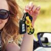 Poceacles Sunflower Butterfly Chapstick Holder Keychain for Women and Girls view 4
