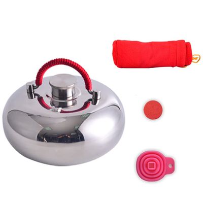 BEISCO 2.0 L Hot Water Bottle with Cover, 3.0 L Bed Bottle, Odorless Metal Water Bottle, XL-20 cm