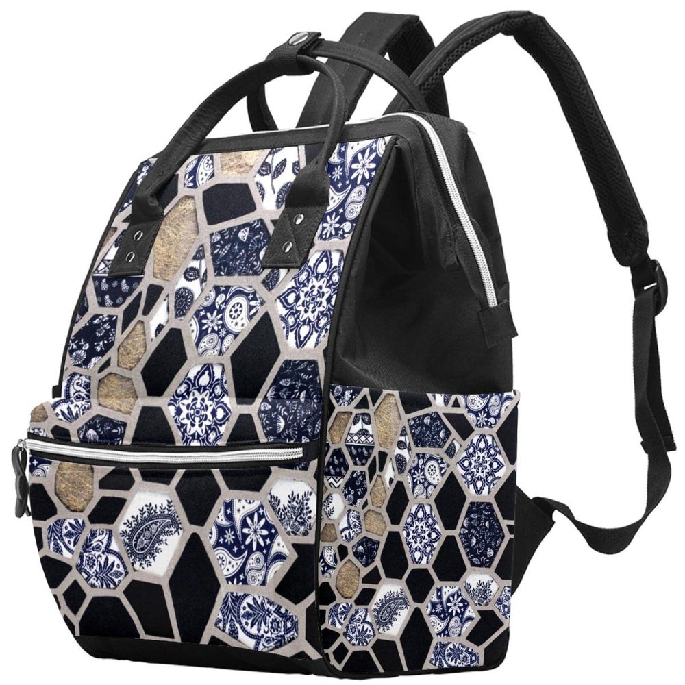 Large-Capacity Multifunctional Waterproof Diaper Backpack for Moms and Dads, Butterfly, Color 2, One Size