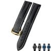 AEMALL Genuine Cowhide Leather Watch Band, 20/21/22 mm, for Omega Seamaster 300 and Speedmaster, Agate view 1