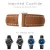 AEMALL Genuine Cowhide Leather Watch Band, 20/21/22 mm, for Omega Seamaster 300 and Speedmaster, Agate view 2