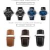 AEMALL Genuine Cowhide Leather Watch Band, 20/21/22 mm, for Omega Seamaster 300 and Speedmaster, Agate view 4
