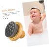 Bath and Body Brush, Back Scrubber, Dry Exfoliating Brush with Handle, Black view 3