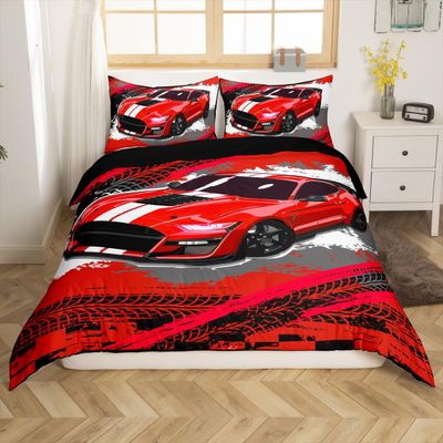 Erosebridal Racing Car Bedding Set for Kids