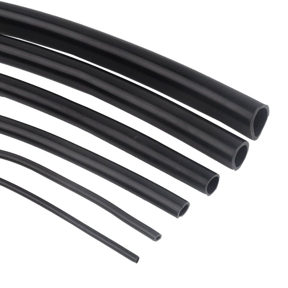JEEIJ 1 m Food-Grade Black Silicone Tubing, ID 2–16 mm, Heat-Resistant Flexible Hose for Aquarium Air Pumps, 7×12 mm, 100 cm