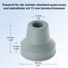 supregear 8-Piece Quad Cane Tips, Non-Slip Heavy-Duty Rubber Replacement Tips for 1/2-Inch Standard Canes and Walking Sticks, Gray view 2