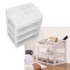 ANKROYU Makeup Organizer with 3 Transparent Drawers view 2